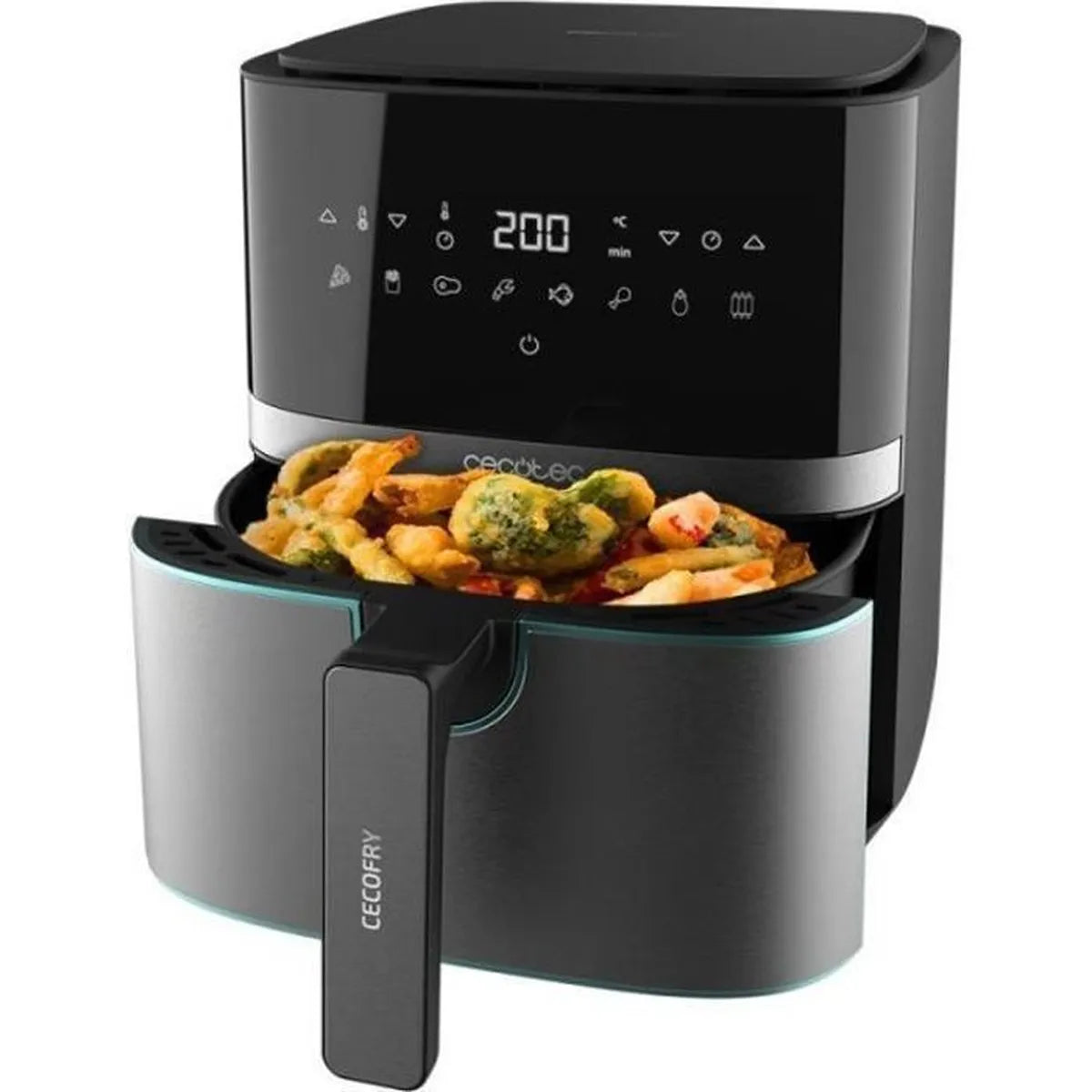 Friteuse à air chaud sans huile - Cecotec Cecofry Full InoxBlack 5500 Pro 5,5 L - 1700W - Noir