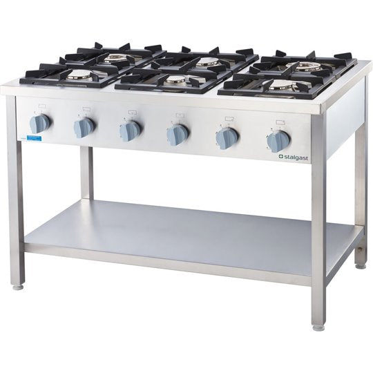 Cuisinière à gaz 6 brûleurs 700 mm, 32.5 kw, g20 - 979611 - Stalgast