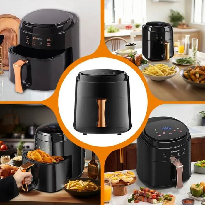 Friteuse Sans Huile 8L, Airfryer Friteuse à Air avec LED Écran Tactile, Panier Antiadhésif, 1400W
