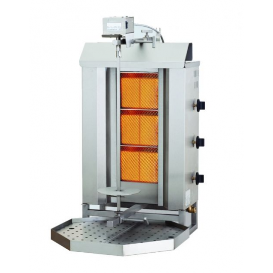 Gyros Gril De Gaz Moteur Au-Dessus 3 Zones De Chauffage