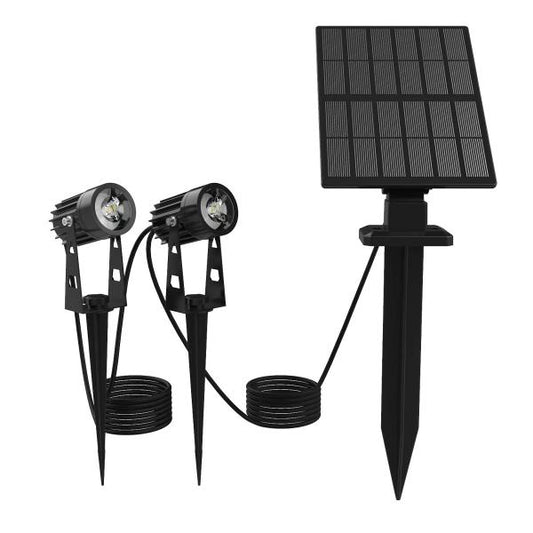 2 spot piquet 1w+ 1 panneau solaire avec batterie sur piquet + 2 x3m de cable led