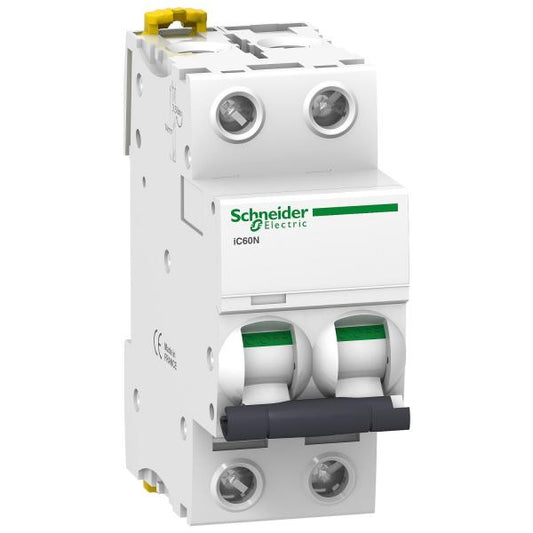 Disjoncteur bipolaire 2P 10A Courbe C - 2 modules 10kA - Schneider Electric Acti9 iC60