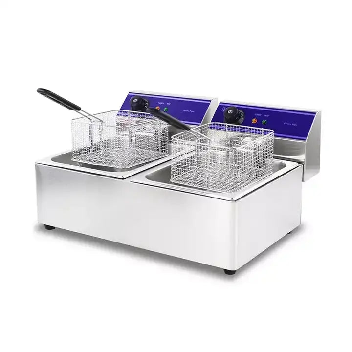 Friteuse électrique double réservoir 15L