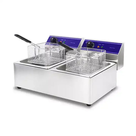Friteuse électrique double réservoir 15L