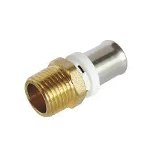 RACCORD DROIT MALE MULTICOUCHE A SERTIR 16X1/2"