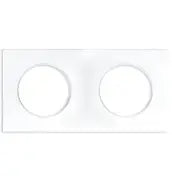 EUR'OHM SQUARE Plaque de finition double blanc