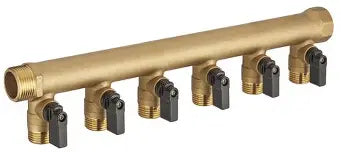 COLLECTEURS VANNES MF 3/4" Sortie 1/2 NOURICES - COLLECTEURS : 6 voies