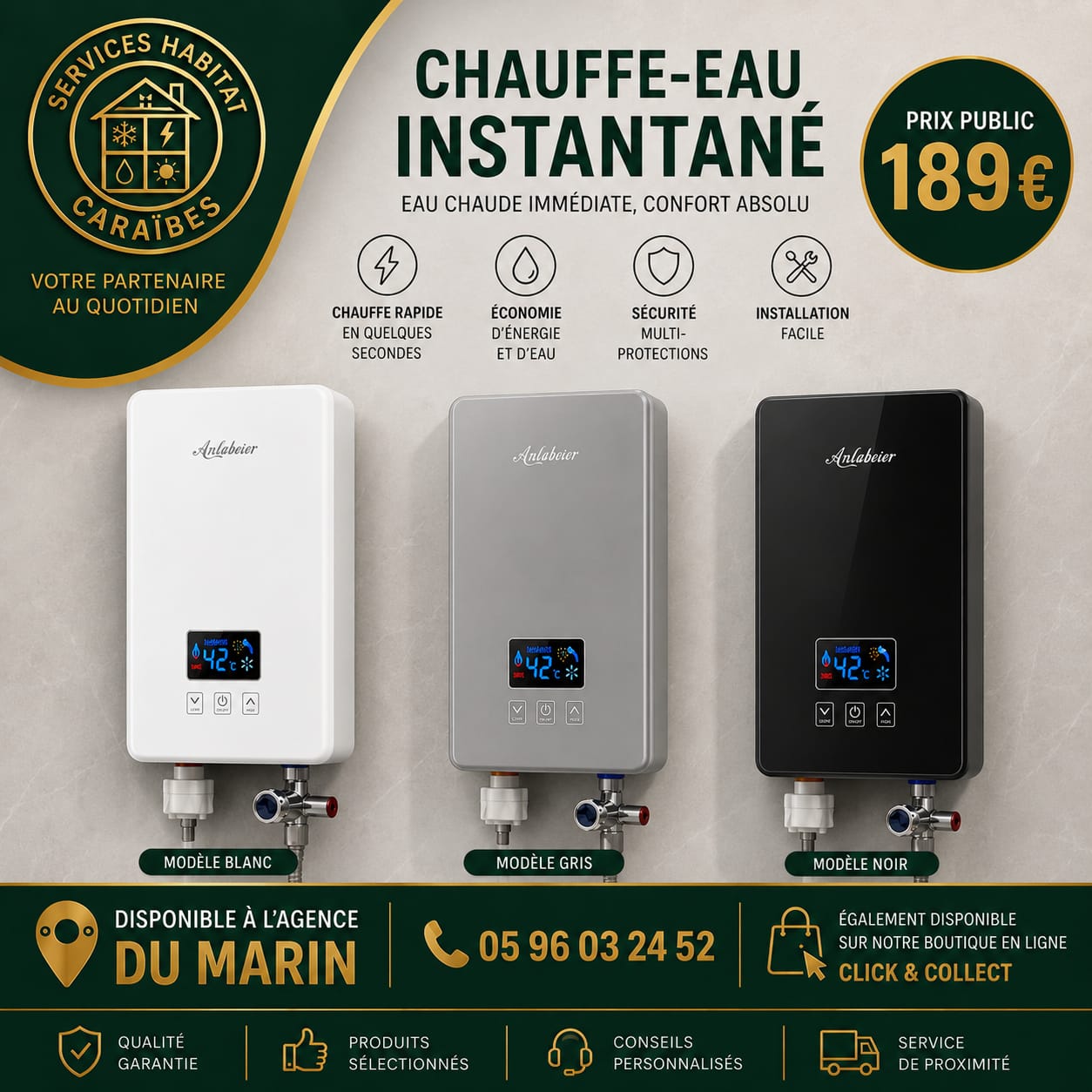 Chauffe-eau électrique instantané