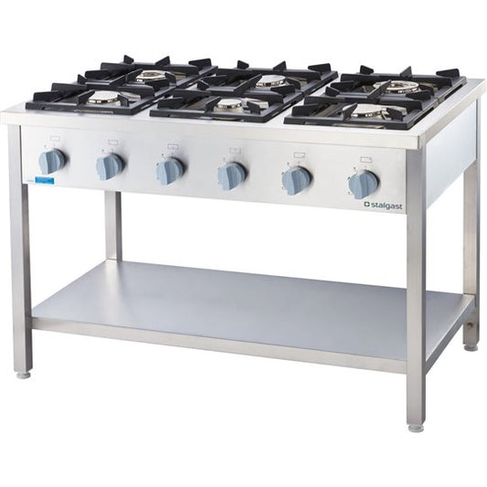 Cuisinière à gaz 6 brûleurs 700 mm, 32.5 kw, g20 - 979611 - Stalgast