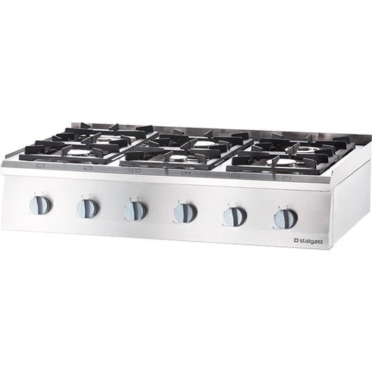 Cuisinière à gaz 6 brûleurs, posable, 36.5 kw, g20 - 9707210 - Stalgast