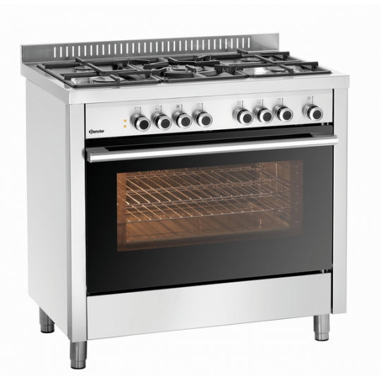 Cuisinière à gaz 5 feux - Multifonction - BGH 600-520 - Bartscher -
