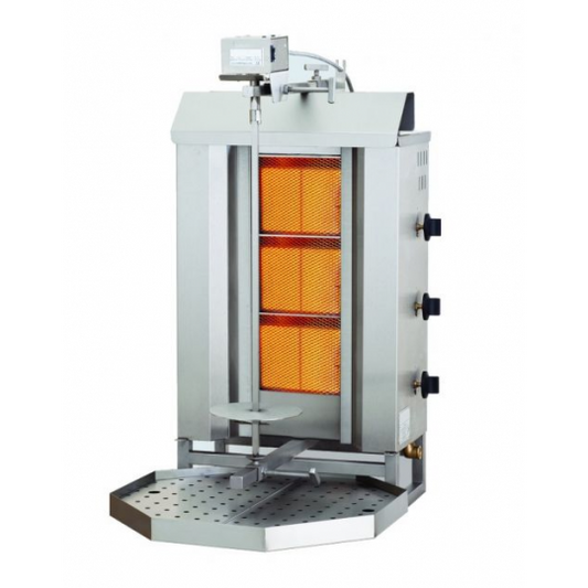 Gyros Gril De Gaz Moteur Au-Dessus 3 Zones De Chauffage