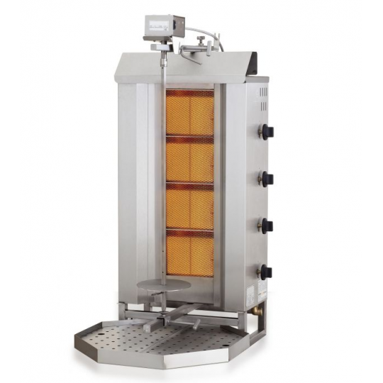 Gyros Gril De Gaz Moteur Au-Dessus 4 Zones De Chauffage