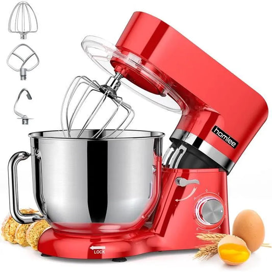 Homlee Robot patissier - Multifonctions - Rouge - 1500W - Bol 5.5L - [Classe énergétique A+++]