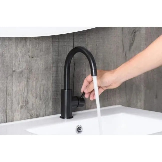 Mitigeur de lavabo noir mat