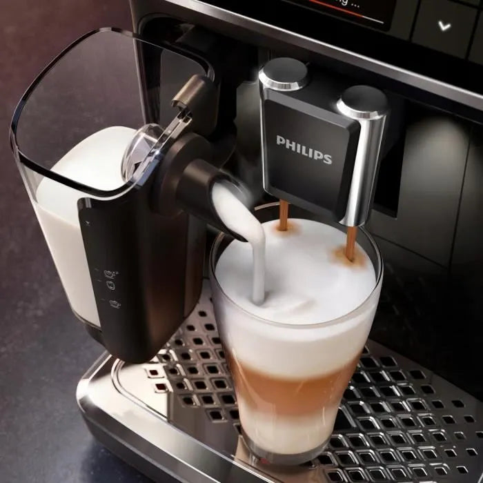 Philips Machine à expresso automatique série 5400, système de lait LatteGo, écran tactile, noir