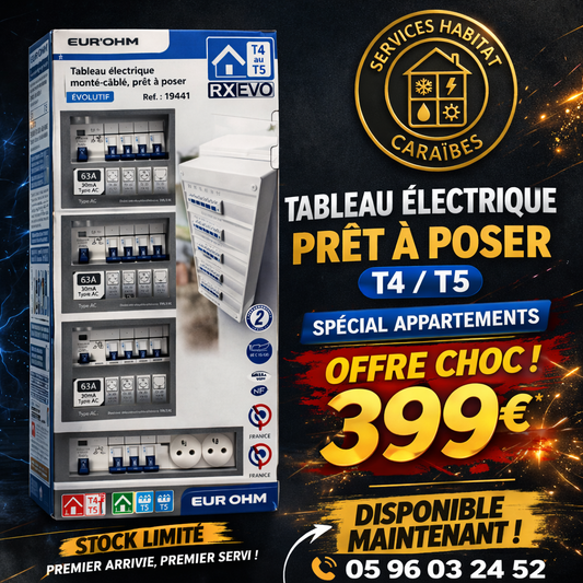 EUR'OHM 19441 coffret RX 13m 4 rangées monté-cablé evolutif T4/T5