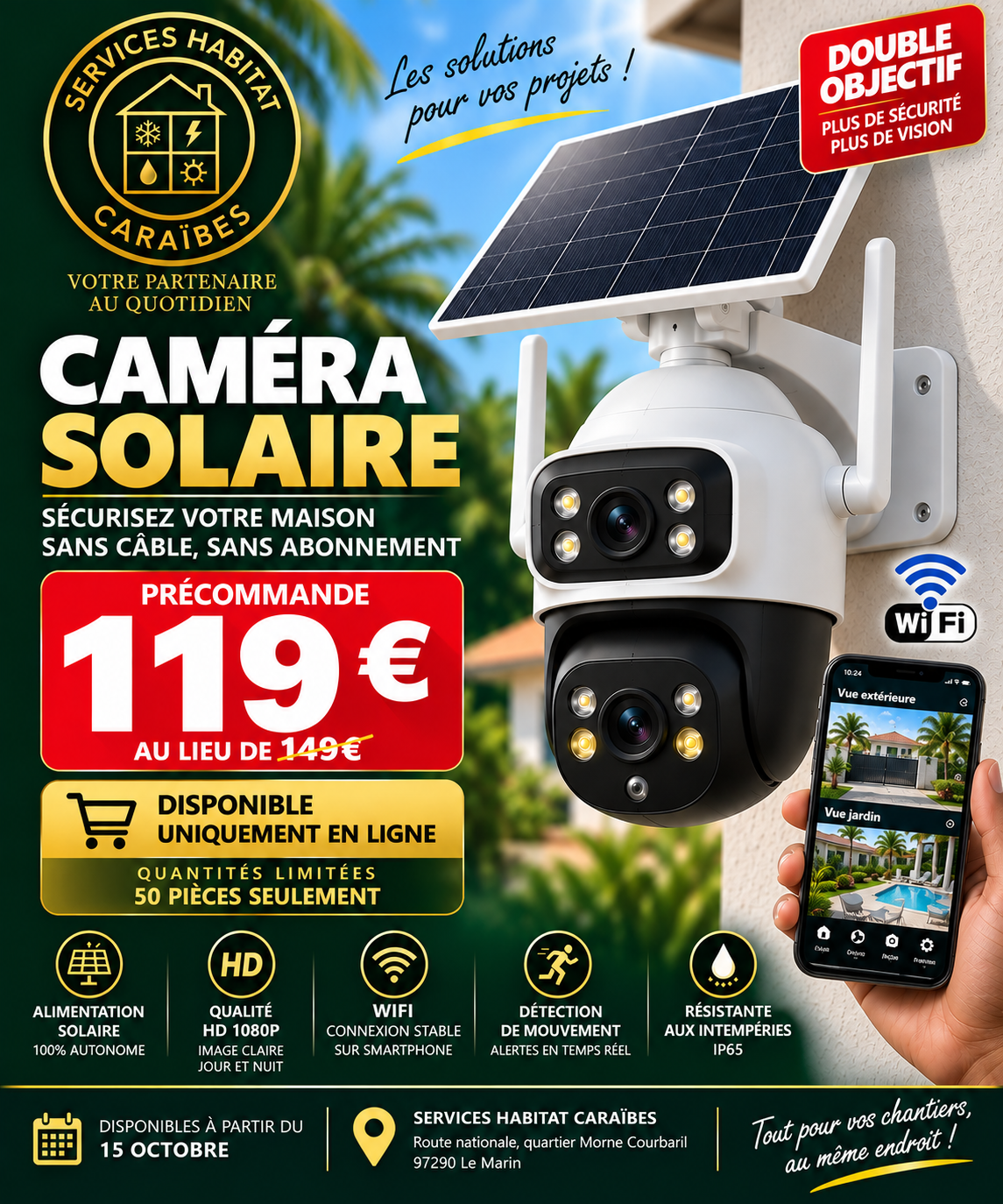 Précommande Caméra solaire