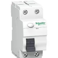Interrupteur différentiel bipolaire 2P 40A 30mA - type AC - 2 modules - Bornes alignées - Schneider Acti9 iID