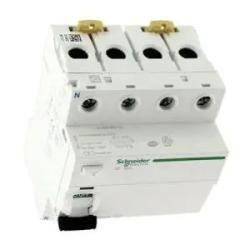 Interrupteur différentiel tétrapolaire 30mA - 63A Type AC - Schneider Acti9 iID - 4 modules