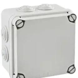 Boite de dérivation étanche IP65 IK07 850° plastique avec entrées coniques dim.121x121x68